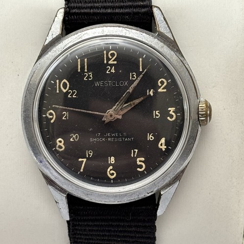 Vintage westclox mens military - vintage,