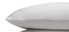 GINGERLILY 1 KING SILVER GREY PILLOWCASE LONG STRAND MULBERRY SILK BED LINEN NEW