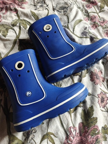 Blue croc wellies junior size - wellies,