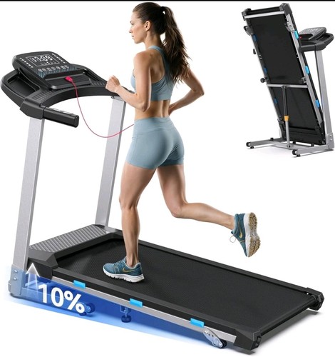 Folding treadmill with level - folding,