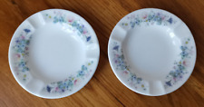 2x VINTAGE WEDGEWOOD ANGELA BONE CHINA ASH TRAYS. FREE UK P&P