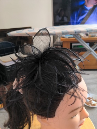 Beautiful black fascinator - beautiful,