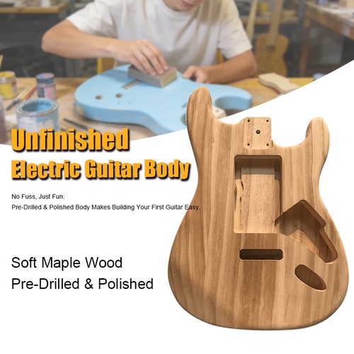 Unfinished maple diy guitar - unfinished,