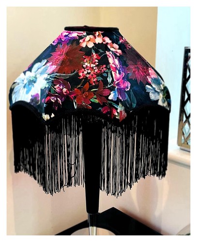 Velour floral tassel - floral,