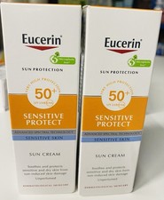 2 Boxes Of Eucerin Sensitive Protect Sun Cream SPF50+(2x 50ml)