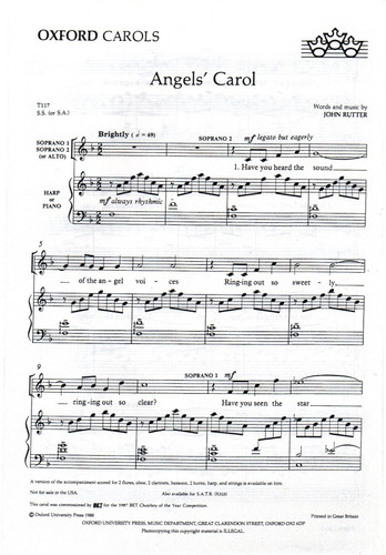 John rutter angels carol - rutter:,