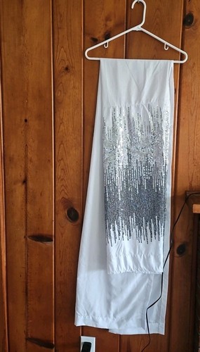 White sequin night sky 2 - white,