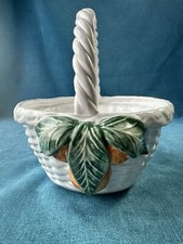 Majolica Berardos Ceramic Basket Majolica oranges/ apricot- Made in Portugal