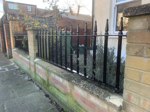 Metal railing panel - -, black