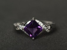 Amethyst Women Unique Ring