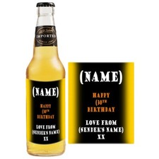 Personalised Beer Cider Bottle