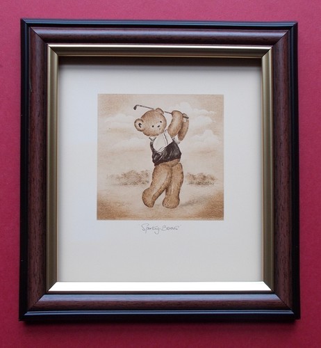 Teddy bear print framed by - bear,