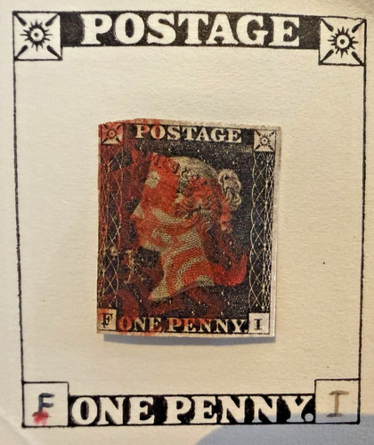 1840 penny black re - gb, 1d