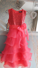 BEAUTIFUL GIRLS 'RUIYIGE' BURNT ORANGE PARTY/ BRIDESMAID DRESS age 12-13 NEW 