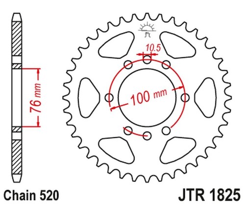Rear sprocket 823 suzuki vl - rear,