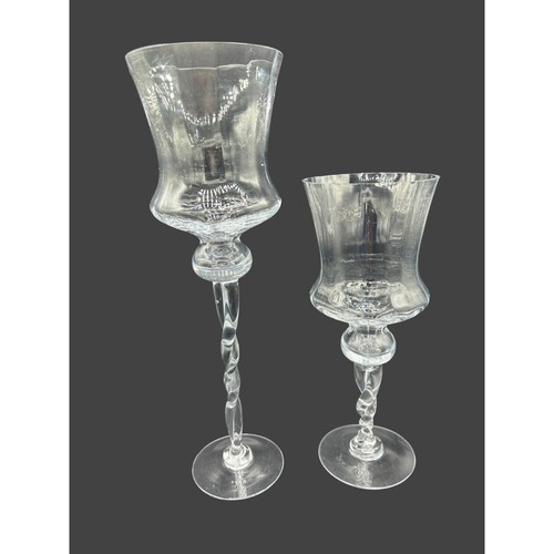 Glass twisted stem clear - twisted,