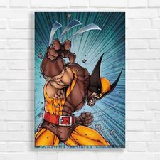 Fierce Comic Book Style Superhero Original Canvas Print Large Picture Wall Art