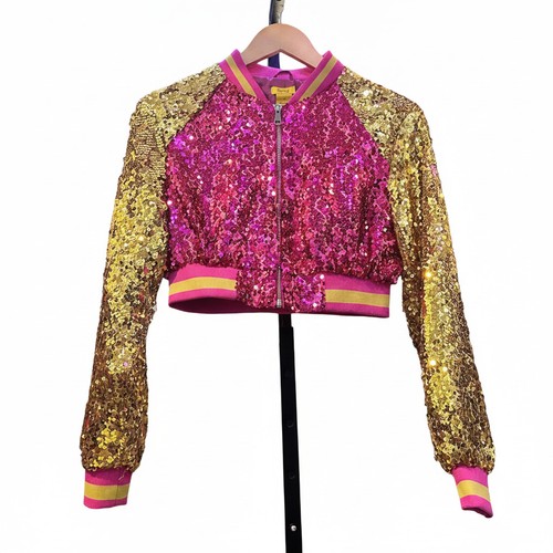 Daisy sequin bomber jacket - sequin,