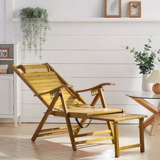 Reclining Sun Lounger Bamboo