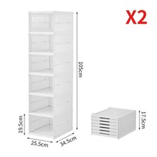 12x Clear Plastic Shoe Storage
