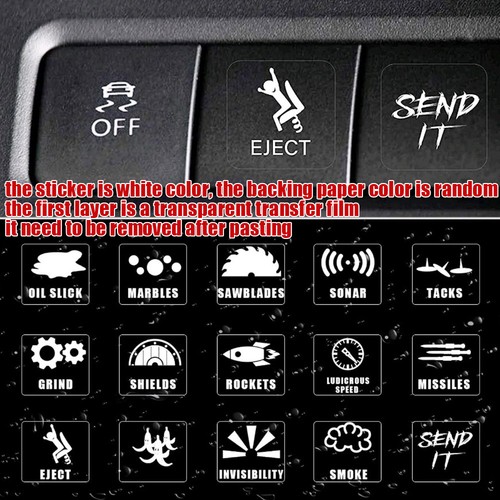 15x funny car dashboard button - 15x,