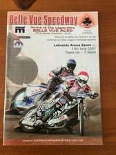2007 BELLE VUE v LAKESIDE HAMMERS 11th JUNE   ( GOOD CONDITION )
