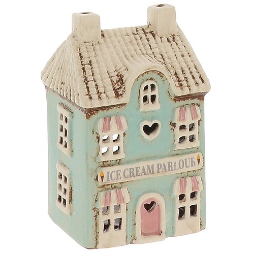 Village pottery tea light - village,