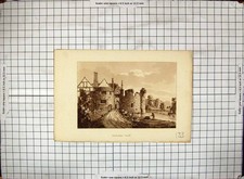 Original Old Antique Print