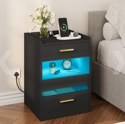 Drawer bedside table - bedside, with