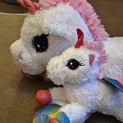White pink plush - 2x, &