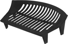 Fire Grate Cast Iron Black 16" Fireplace Log Coal Open Fire Accessory