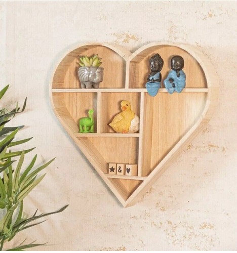 Wooden heart shaped - wooden, floating
