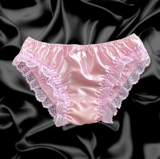 Baby Pink Satin Lace Sissy