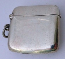 Silver plain vesta match case