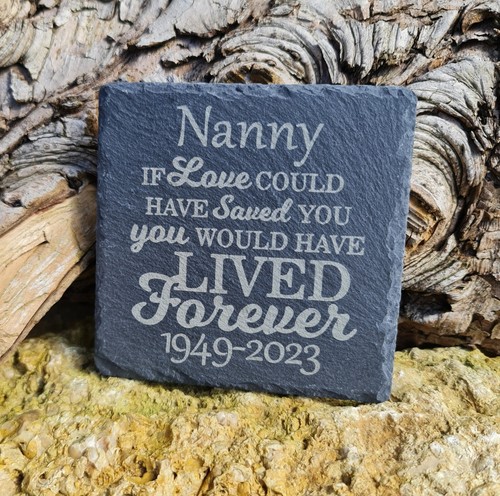 Personalised slate memorial - personalised,