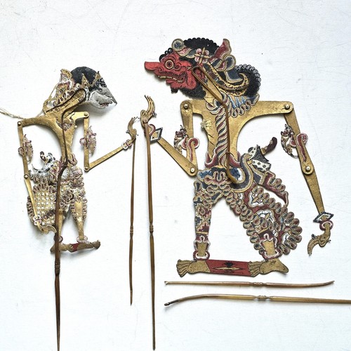 Two vintage wayang kulit - vintage,