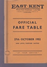 EAST KENT BUS FARETABLE BOOK
