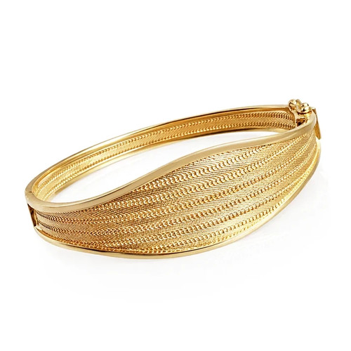 Textured gold cuff - gold,