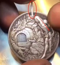 Hobo Nickel Coin Morgan Dollar Hand Carved Coins Pendant Collectibles Gift