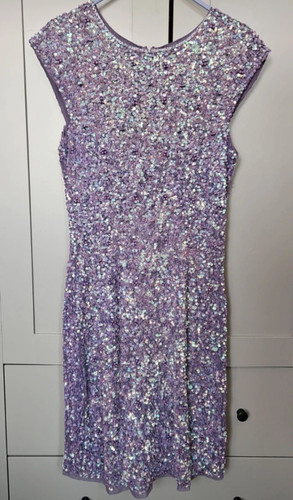Lace beads purple sequin - beads,