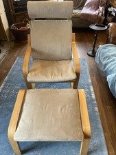 IKEA Poang Chair and Footstool