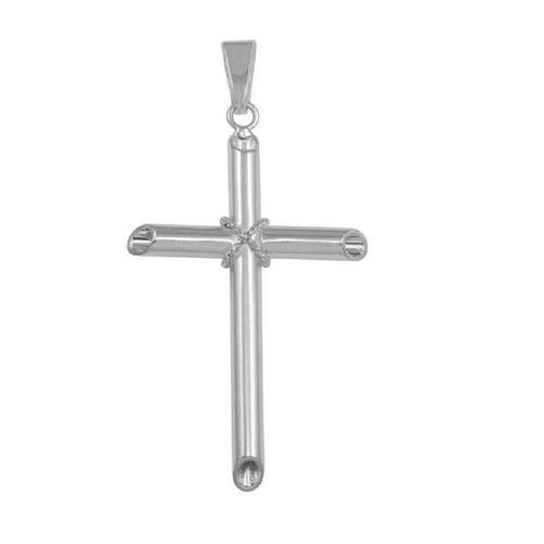 Sterling silver cross with - sterling,