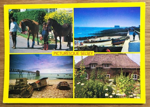 Vintage postcard used four - vintage,