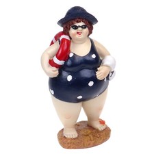 Bathing Lady Ornament Blue &
