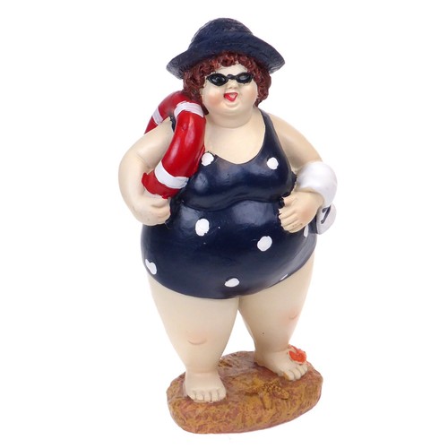 Bathing lady ornament blue - lady,
