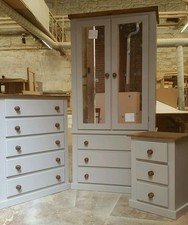 HANDMADE AYLESBURY NEXT (GREY+DARK OAK) 3 PIECE BEDROOM SET NOT FLAT-PACK!!!