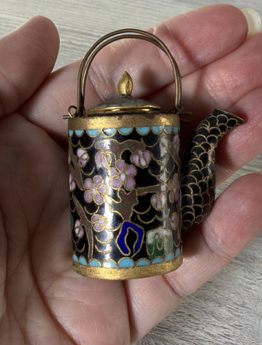 Vtg chinese cloisonne brass - vtg, &
