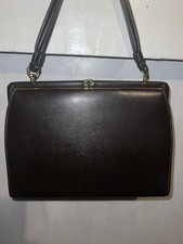 VINTAGE 50's 60's BROWN KELLY BAG  Modissa of London - Roeder `Group -
