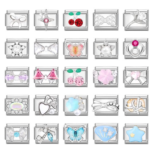 Zircon italian charms fits - zircon,