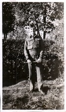 WW2 British Soldier Swagger Stick Photo 4 x 2.5 inch